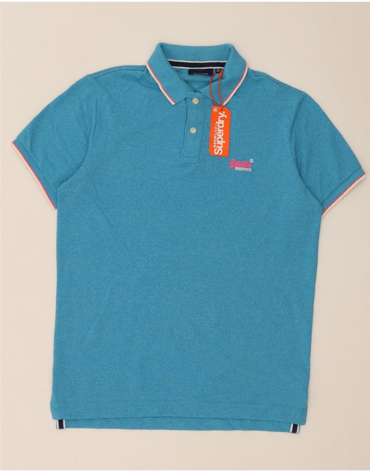Tricou polo pentru bărbați Superdry, mare, albastru, bumbac