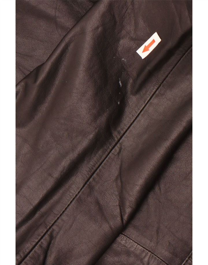 Geaca de piele vintage pentru femei IT 42 Medium Black Leather