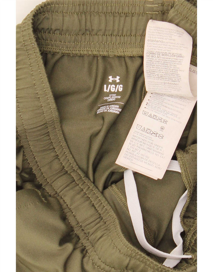 Pantaloni de trening Under Armour pentru bărbați, mari, kaki, poliester