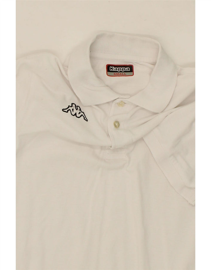 KAPPA Mens Polo Shirt Small White Cotton Vintage Kappa and Second-Hand Kappa from Messina Hembry 