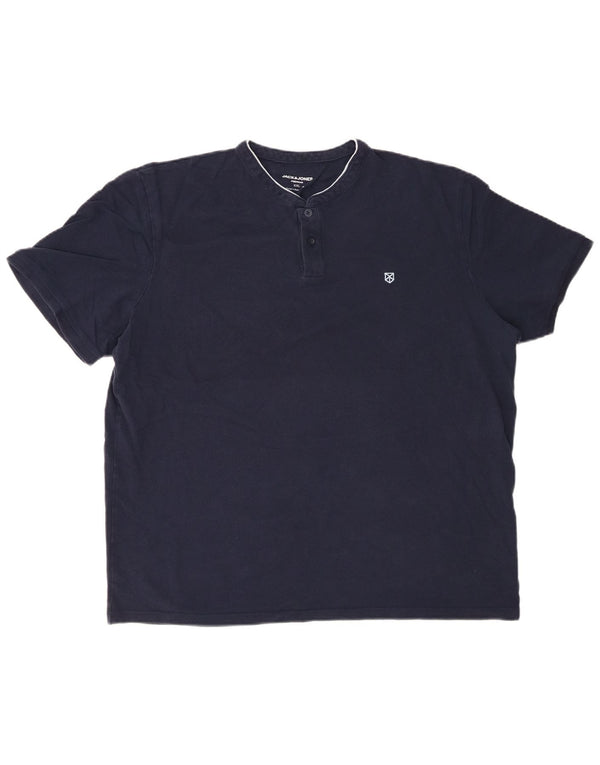 Cămașă polo pentru bărbați JACK & JONES 2XL bumbac bleumarin