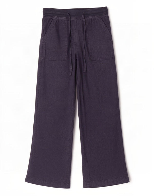 Marks & Spencer pantaloni chino pentru femei cu picioare largi UK 8 mic W26 L28 bleumarin