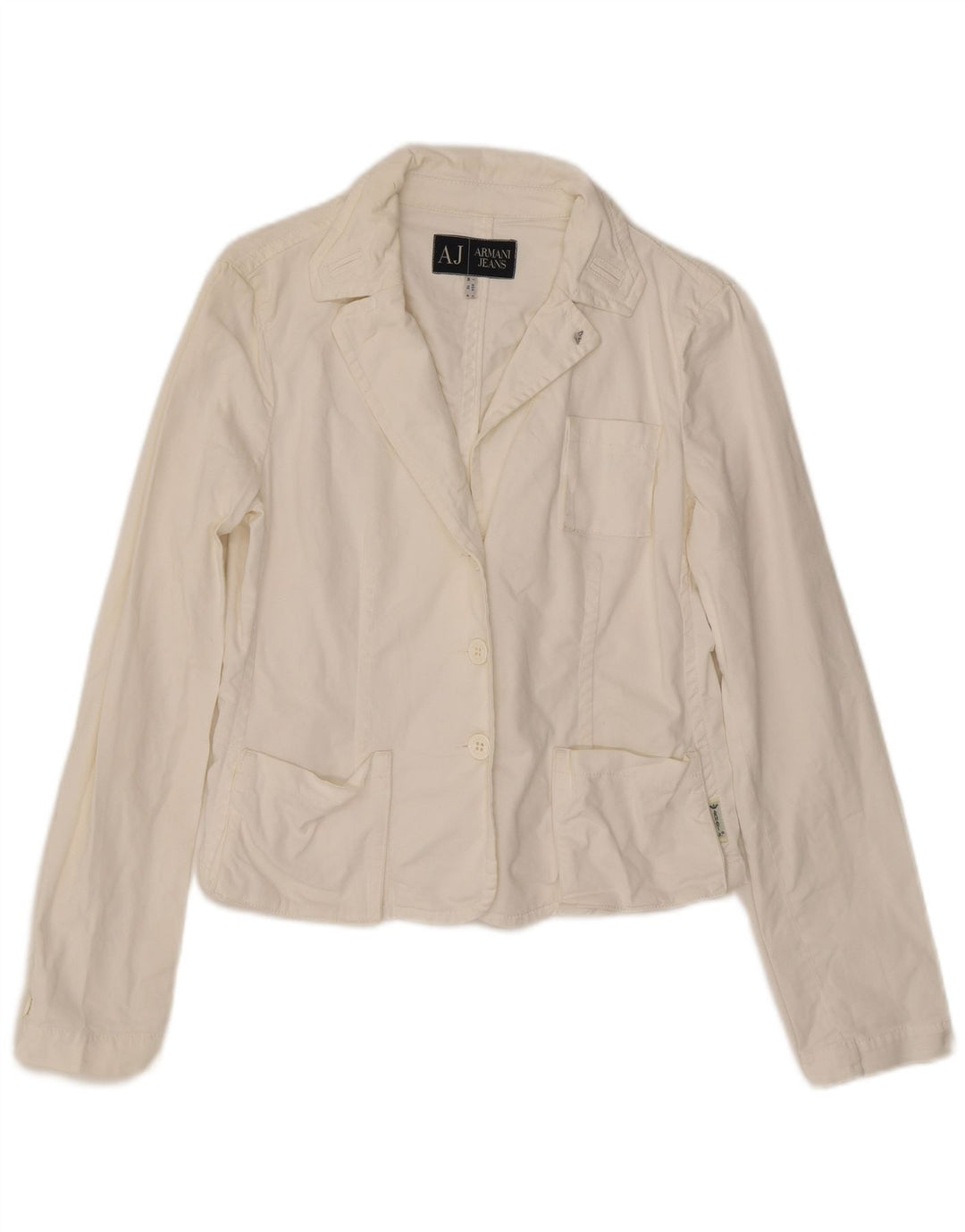Jachetă Blazer pentru femei Armani cu 3 nasturi UK 16 Large White