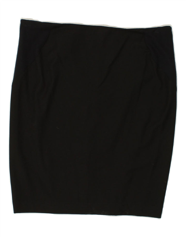 BENETTON Womens Pencil Skirt W30 Medium Black Viscose Vintage Benetton and Second-Hand Benetton from Messina Hembry 