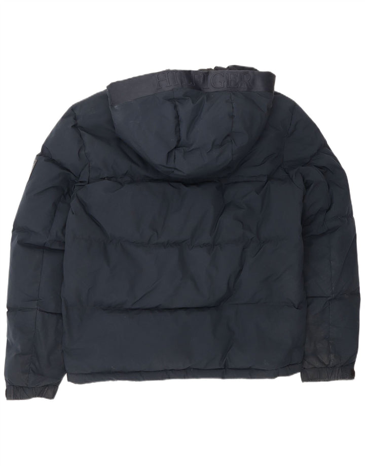 Jachetă căptușită cu glugă Tommy Hilfiger pentru bărbați UK 38 Poliester mediu bleumarin