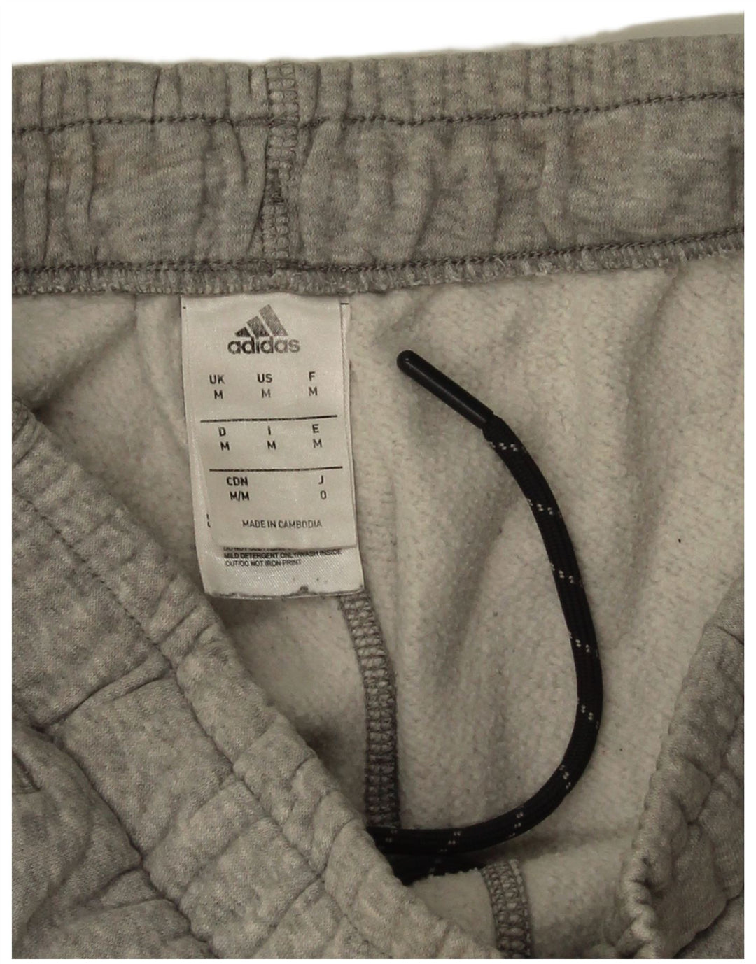 Pantaloni de trening pentru bărbați Adidas Pantaloni de jogging, bumbac cu pete gri mediu