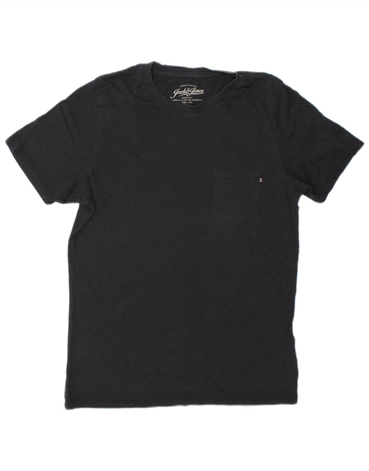 Tricou Jack & Jones pentru bărbați Top mic bumbac negru