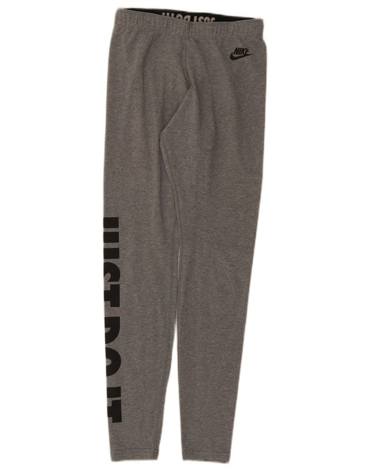 Leggings grafic Nike pentru femei UK 8, bumbac cu pete gri mici