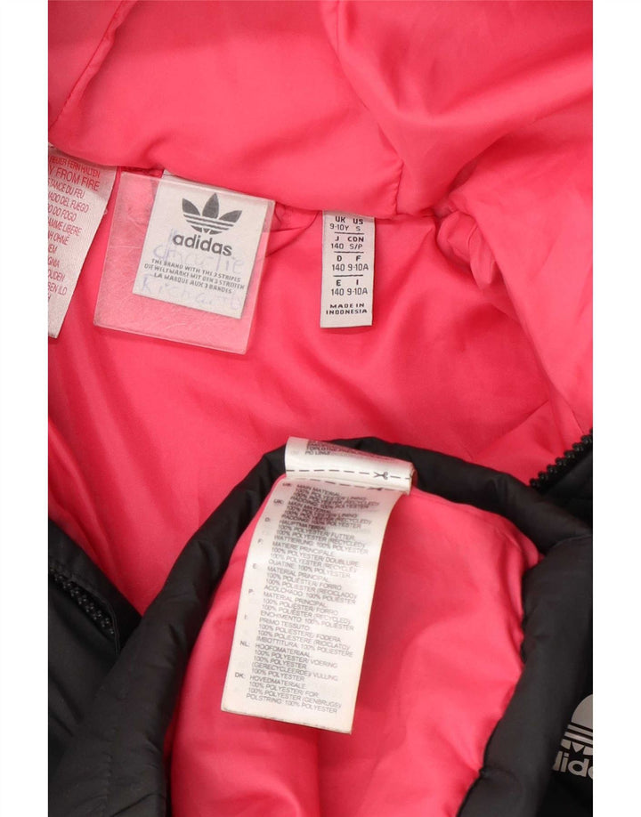 Jachetă căptușită cu glugă pentru fete Adidas 9-10 ani poliester gri