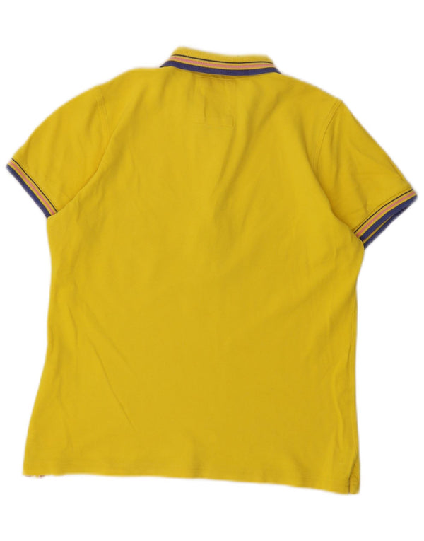 Tricou polo Refrigue pentru femei UK 14 mare, galben din bumbac