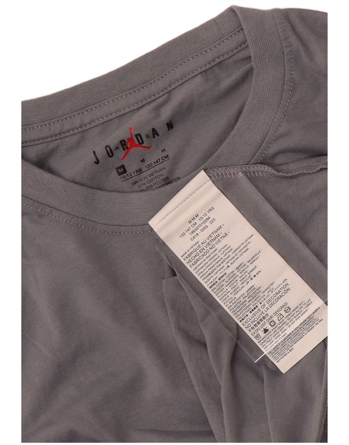 Tricou Băieți JORDAN Top 10-11 Ani Gri Mediu Tie Dye Bumbac