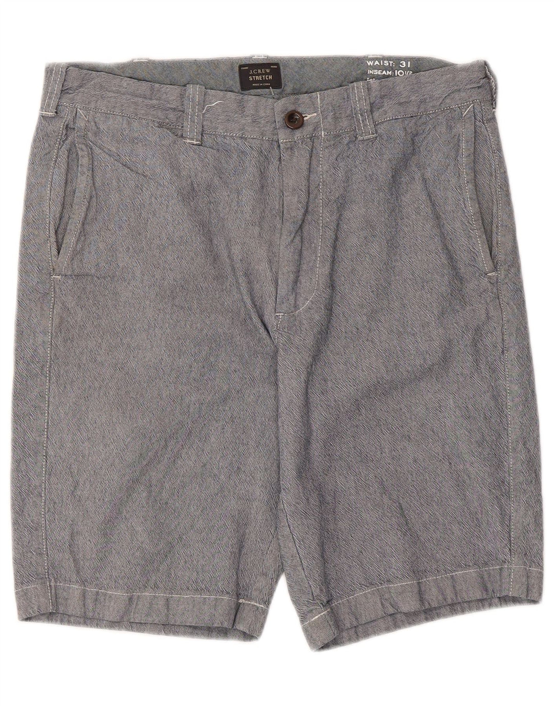 Pantaloni scurți chino pentru bărbați J. Crew W31, bumbac albastru mediu