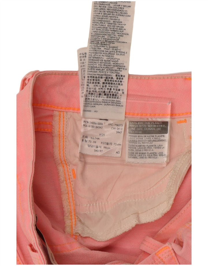 Blugi skinny cu jambiere scurte LEVI'S L29 L25 bumbac roz