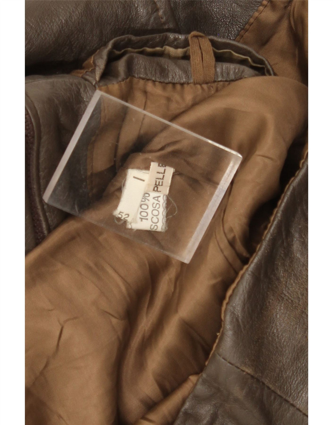 Jachetă de piele pentru bărbați VINTAGE IT 52 XL din piele maro