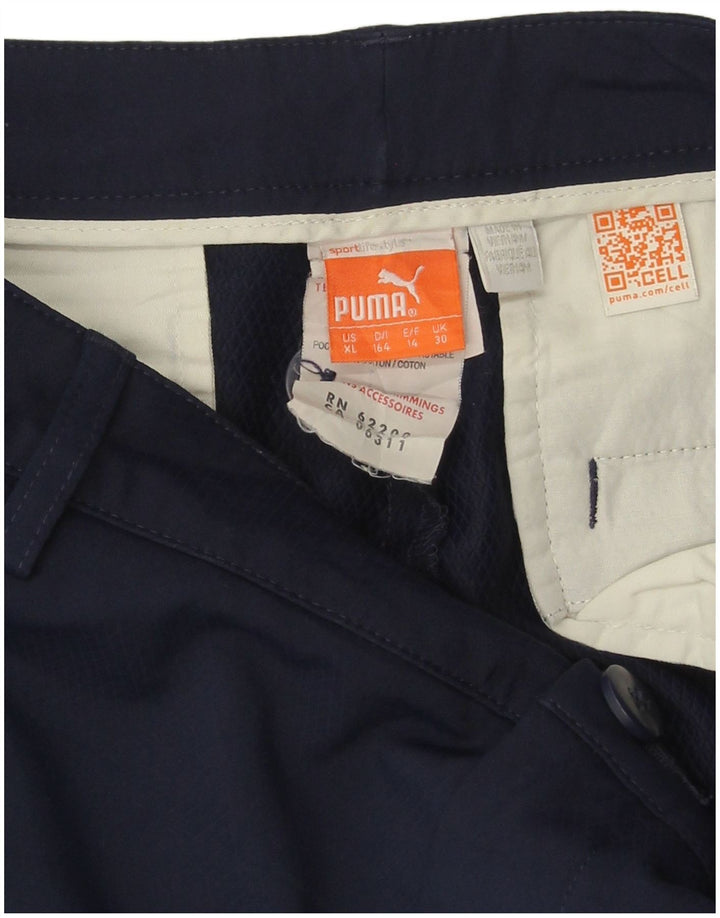 Pantaloni scurti Puma Boys Chino 13-14 Ani W30 Bleumarin Poliester