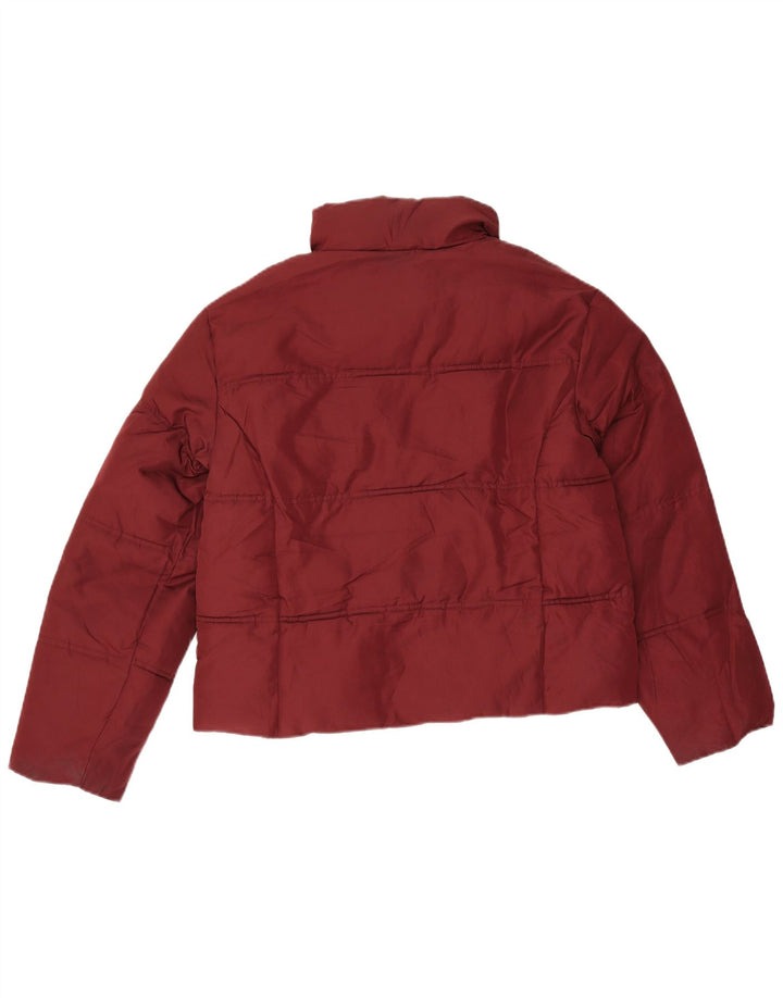 Jachetă căptușită supradimensionată pentru femei Topshop UK 6 XS Poliester burgundă