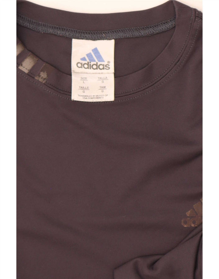Tricou pentru bărbați Adidas Top mare poliester gri
