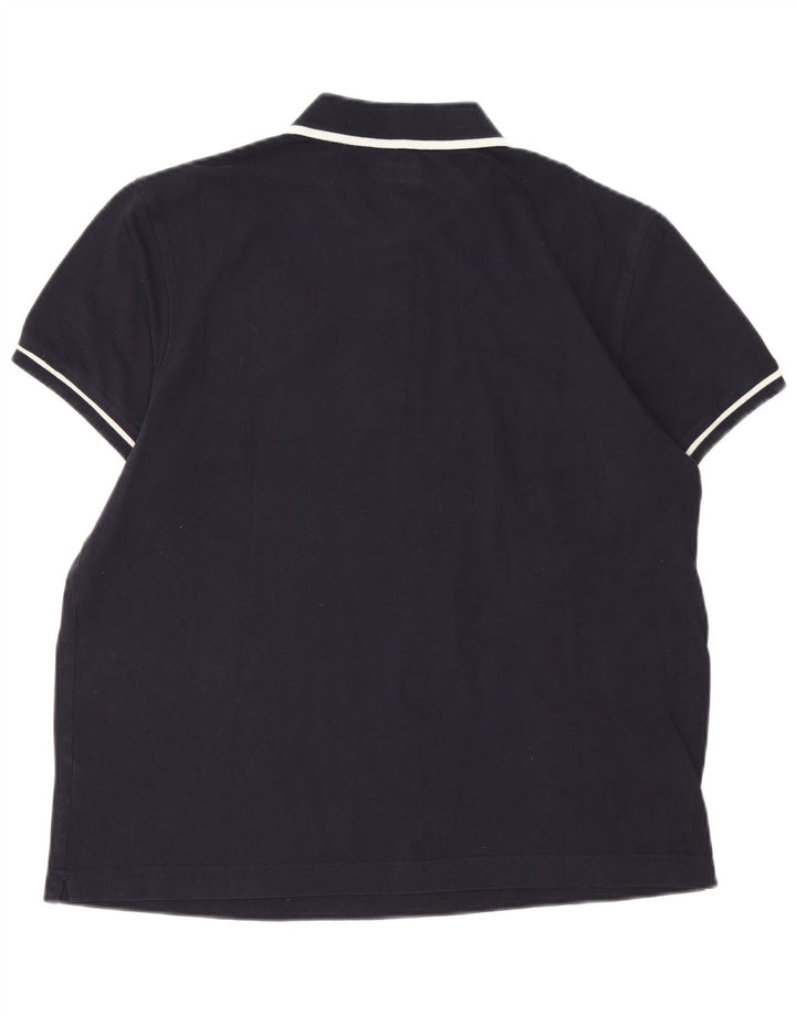 Tricou polo pentru bărbați Lotto, bumbac, albastru bleumarin mediu