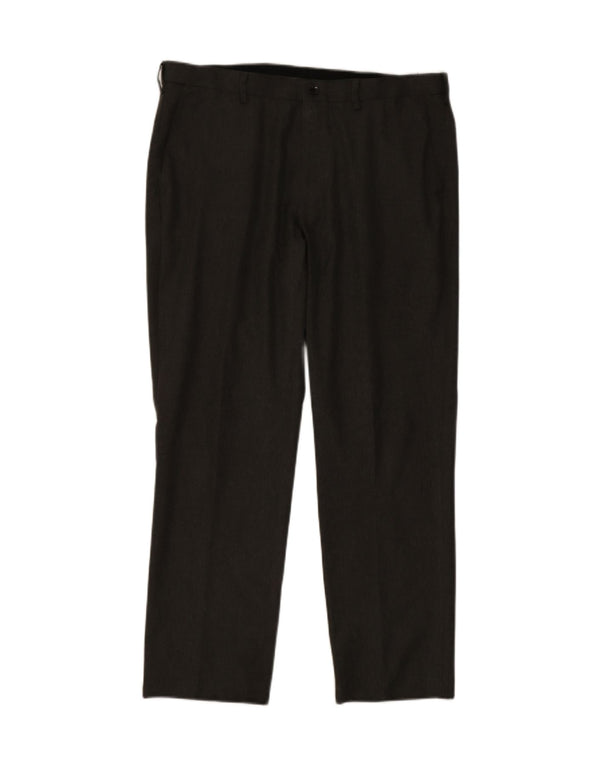 Marks & Spencer Pantaloni de costum pentru bărbați, drepti, cu croiala normală, L38 L30, gri