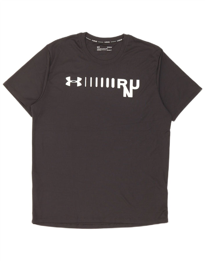 Tricou grafic pentru bărbați Under Armour Top mare, negru, poliester