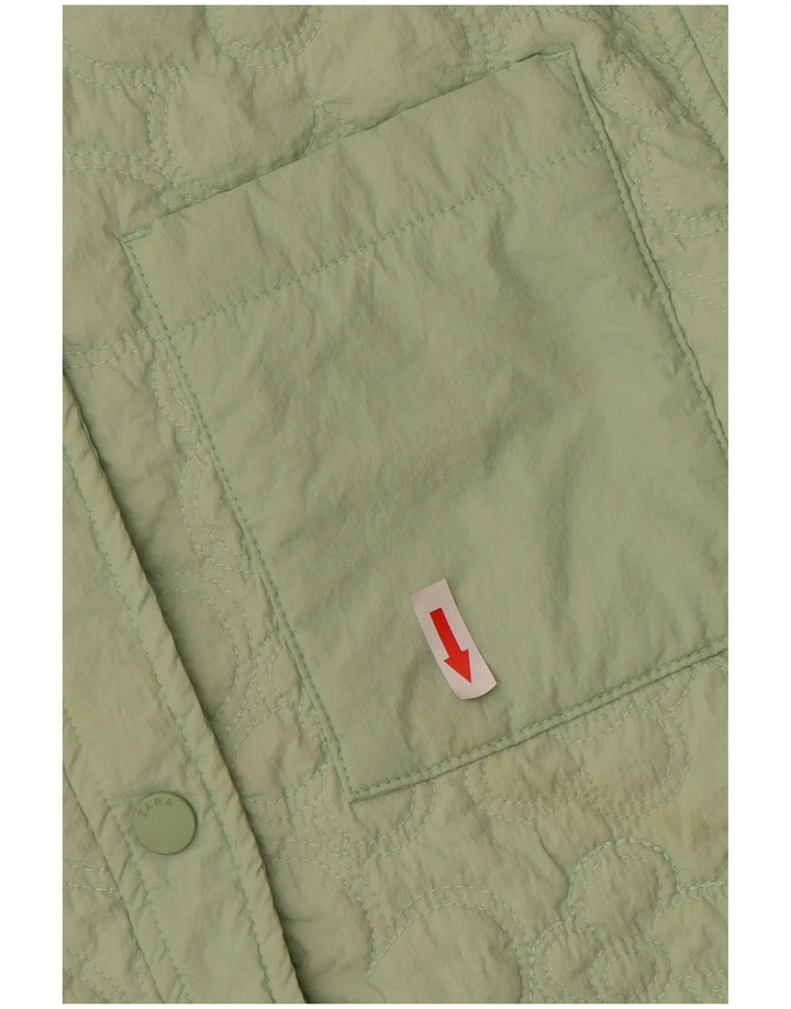 Jachetă matlasată pentru femei Zara UK 4 XS, nailon verde