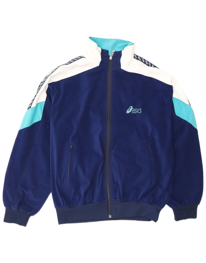 Jachetă de trening pentru bărbați Asics, mare, albastru, poliester color bloc