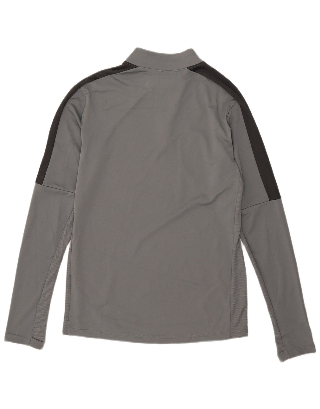 Top de trening pentru bărbați Dri Fit, cu fermoar și gât, color block, gri mic