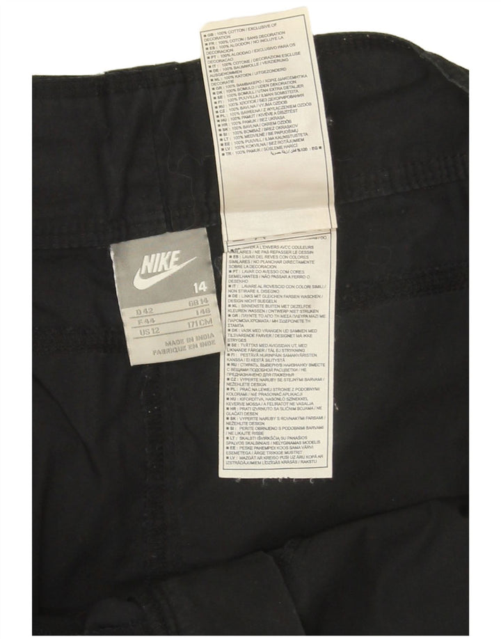 Fusta mini cargo Nike pentru femei UK 14 mare W34 bumbac negru