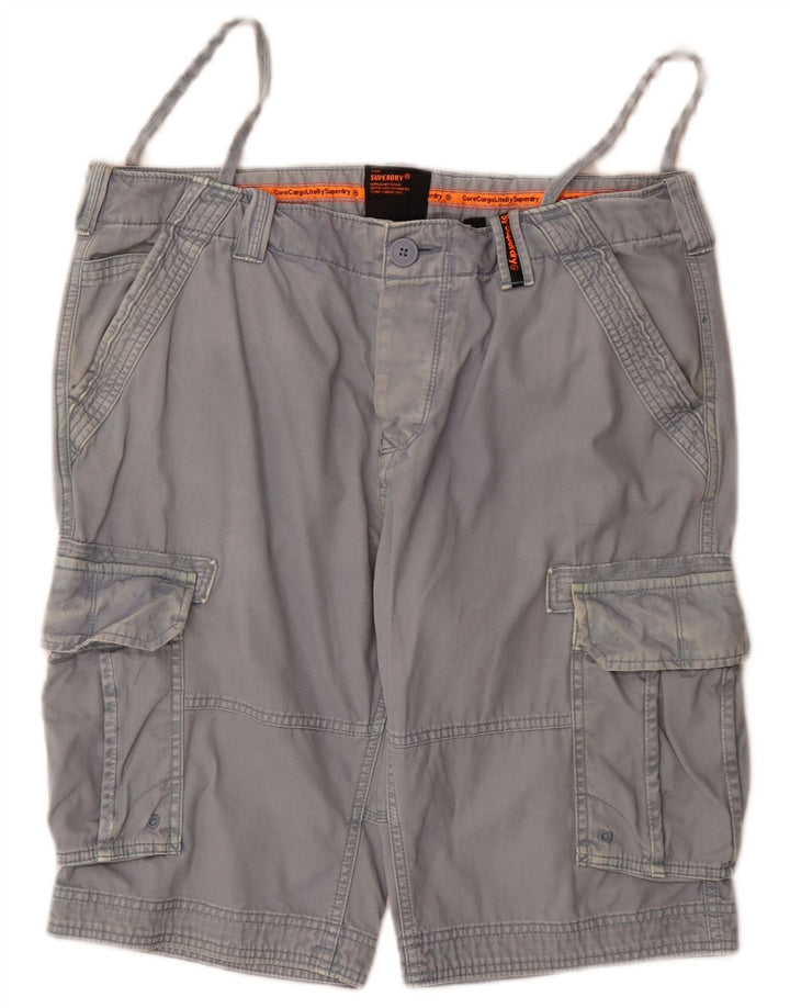 Pantaloni scurți cargo Superdry pentru bărbați W36, mare, albastru, bumbac