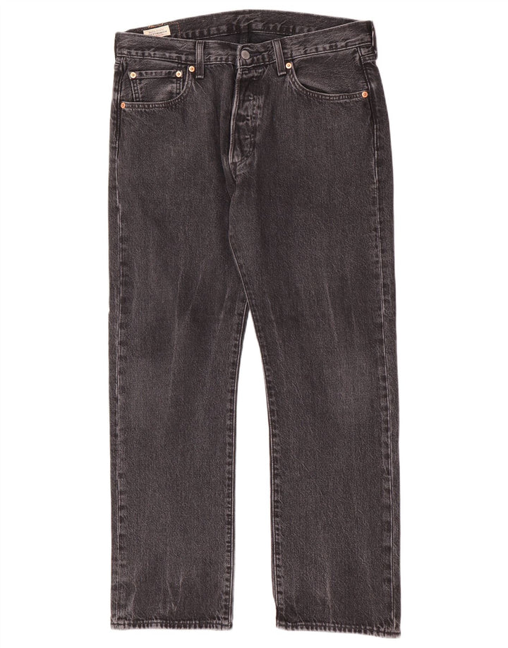 Blugi drepti pentru bărbați Levi's 501 W34 L30 bumbac negru