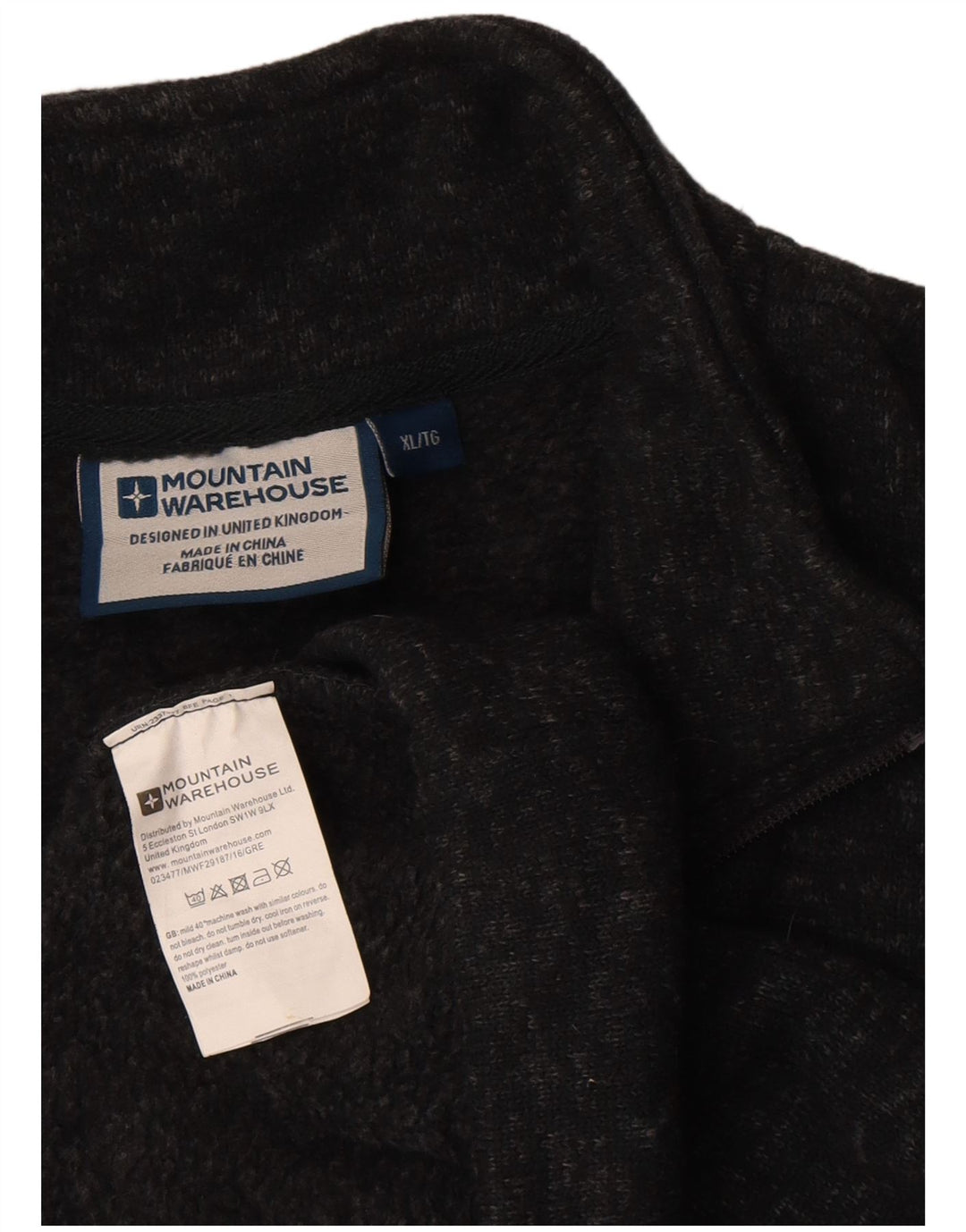 Hanorac pentru bărbați Mountain Warehouse, cu fermoar și gât, Jumper XL, negru, pete