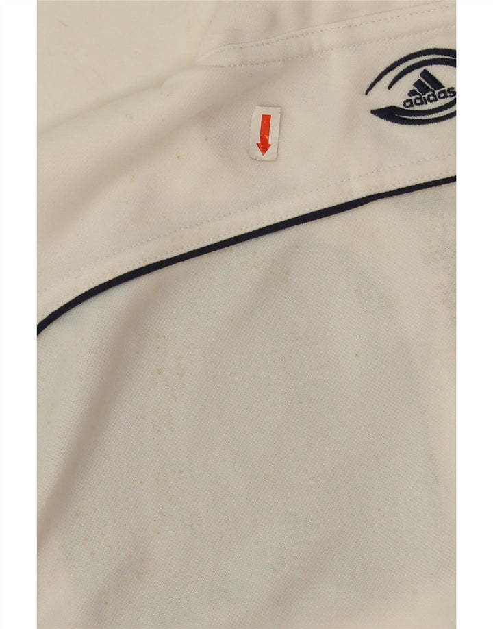 Tricou Adidas Climacool pentru băieți Top 13-14 ani, alb, poliester color bloc