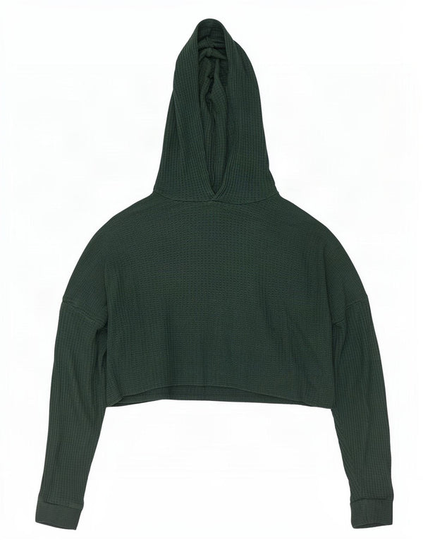Topshop pentru femei, crop oversized cu glugă, UK 16, mare, verde, viscoză