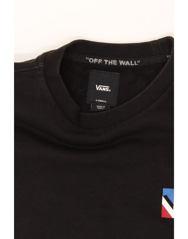 VANS Mens Graphic Sweatshirt Jumper XS Black Cotton Vintage Vans and Second-Hand Vans from Messina Hembry 