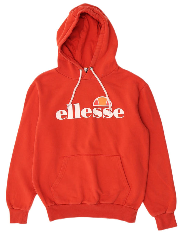 Pulover cu glugă cu grafic pentru femei Ellesse UK 12, bumbac roșu mediu
