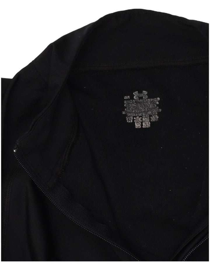 Top de trening UNDER ARMOUR pentru femei, cu fermoar și gât, cu pulover, UK 10, negru