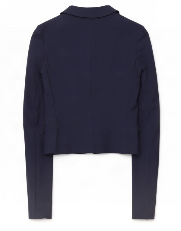 Patrizia Pepe Jachetă Blazer Femei 2 Nasturi IT 46 Mare Bumbac Bleumarin