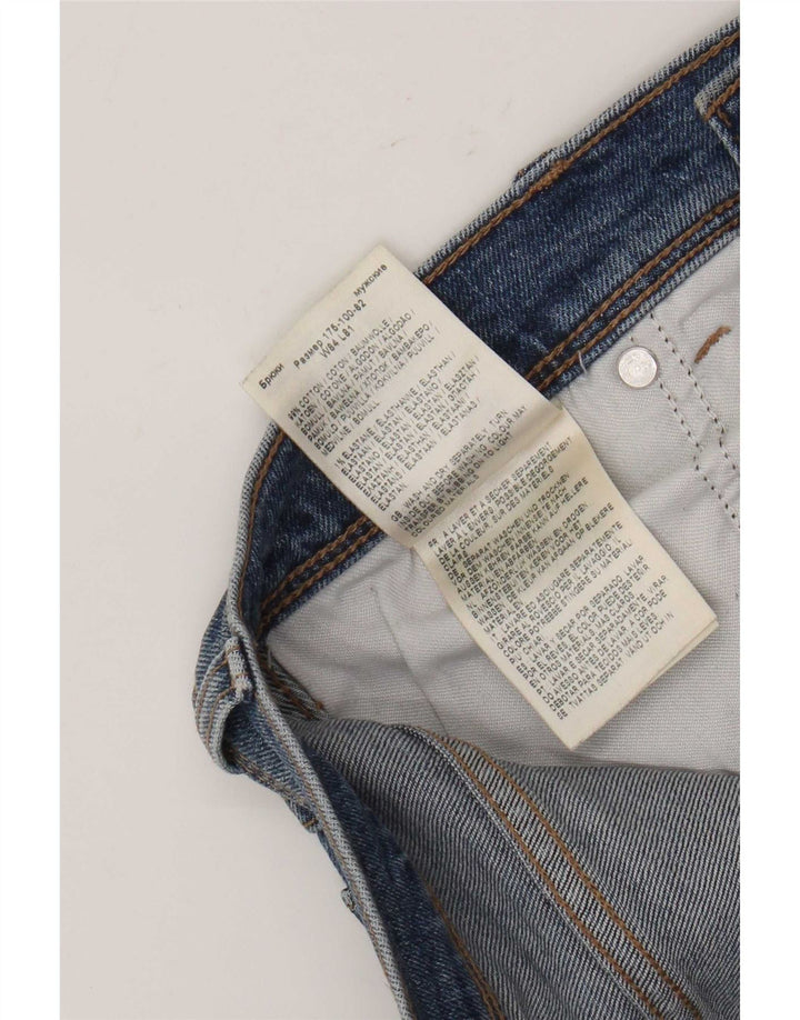 Blugi drepti pentru bărbați Wrangler W33 L32 Bumbac albastru