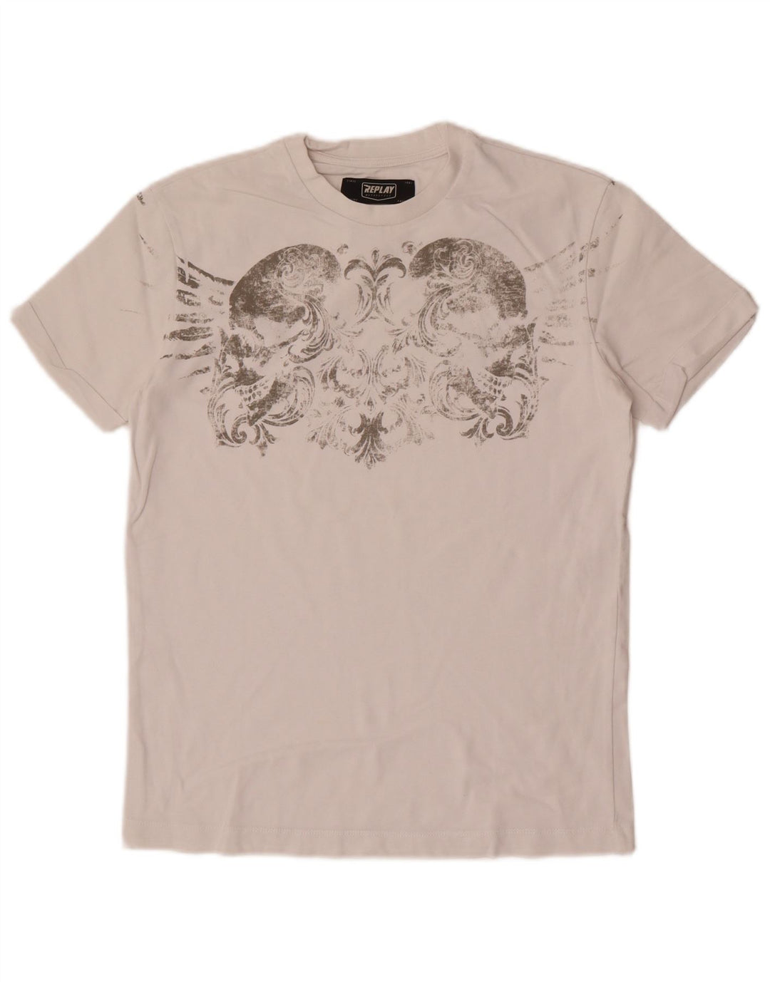 Tricou grafic pentru bărbați Replay Top mic alb
