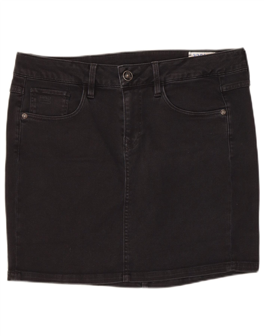 Fusta mini de blugi pentru femei G-Star W30 bumbac negru mediu
