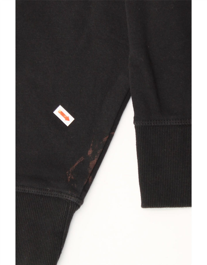 Pulover REEBOK pentru femei, cu fermoar, UK 14, bumbac mediu negru