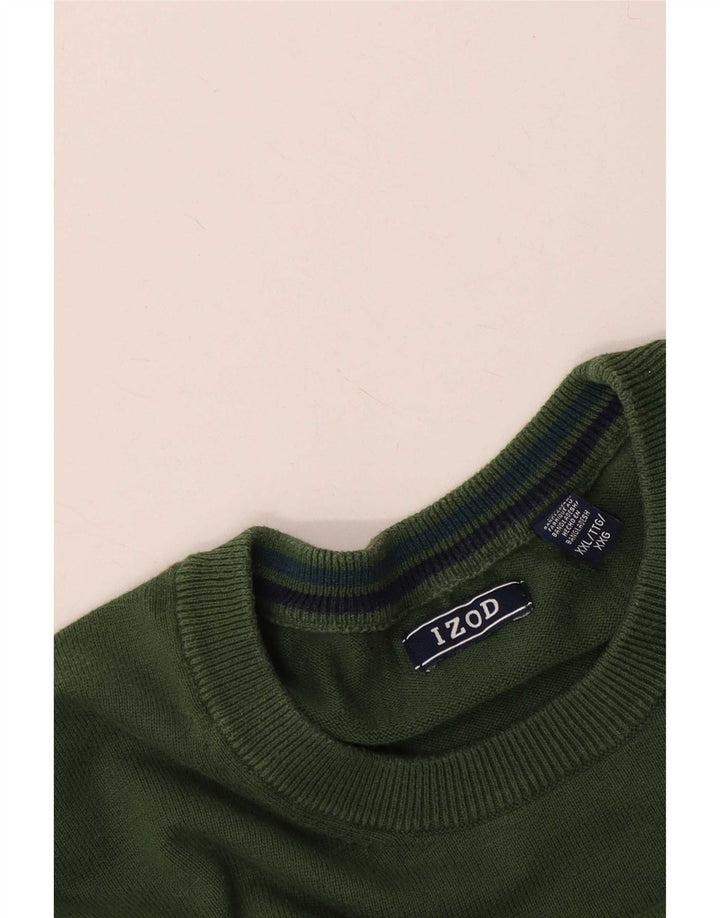 Pulover Izod pentru bărbați cu gât crew, 2XL, verde