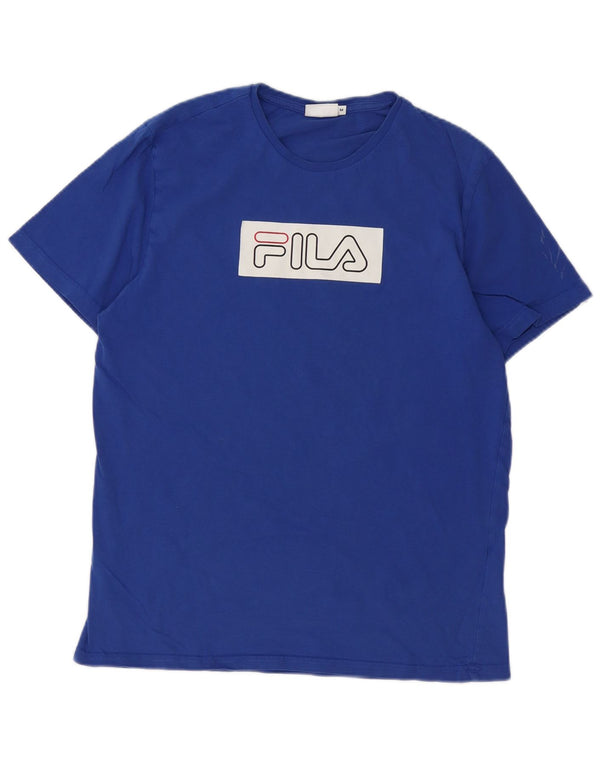 Tricou cu grafică pentru bărbați Fila Top Medium Blue Bumbac