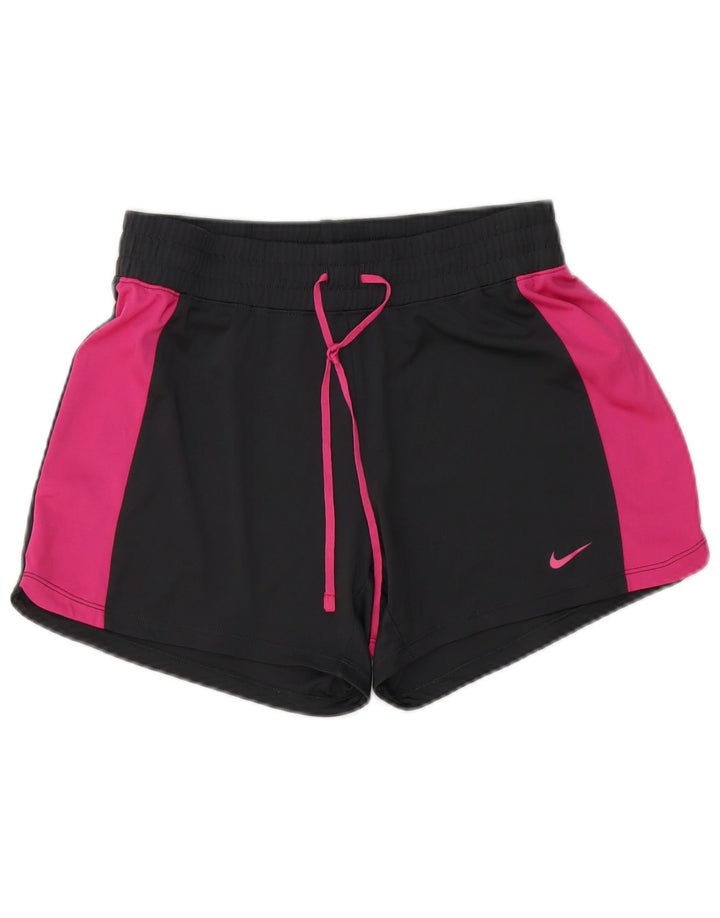 Pantaloni scurti sport NIKE pentru femei UK 10, negru, poliester color bloc
