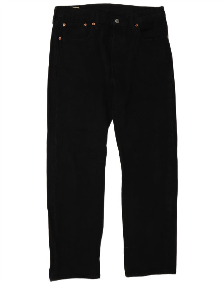 Blugi 501 drepti pentru bărbați Levi's W32 L30 bumbac negru
