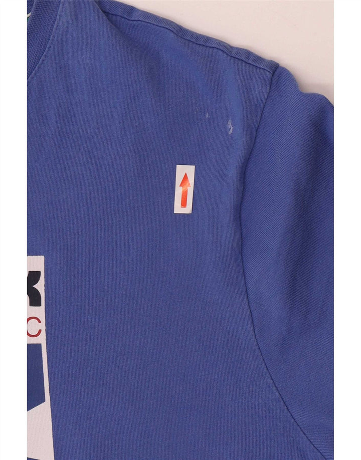 Tricou grafic Reebok pentru bărbați Top mediu albastru bumbac
