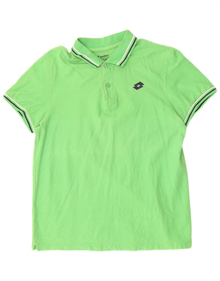 Tricou polo pentru bărbați LOTTO, verde mediu