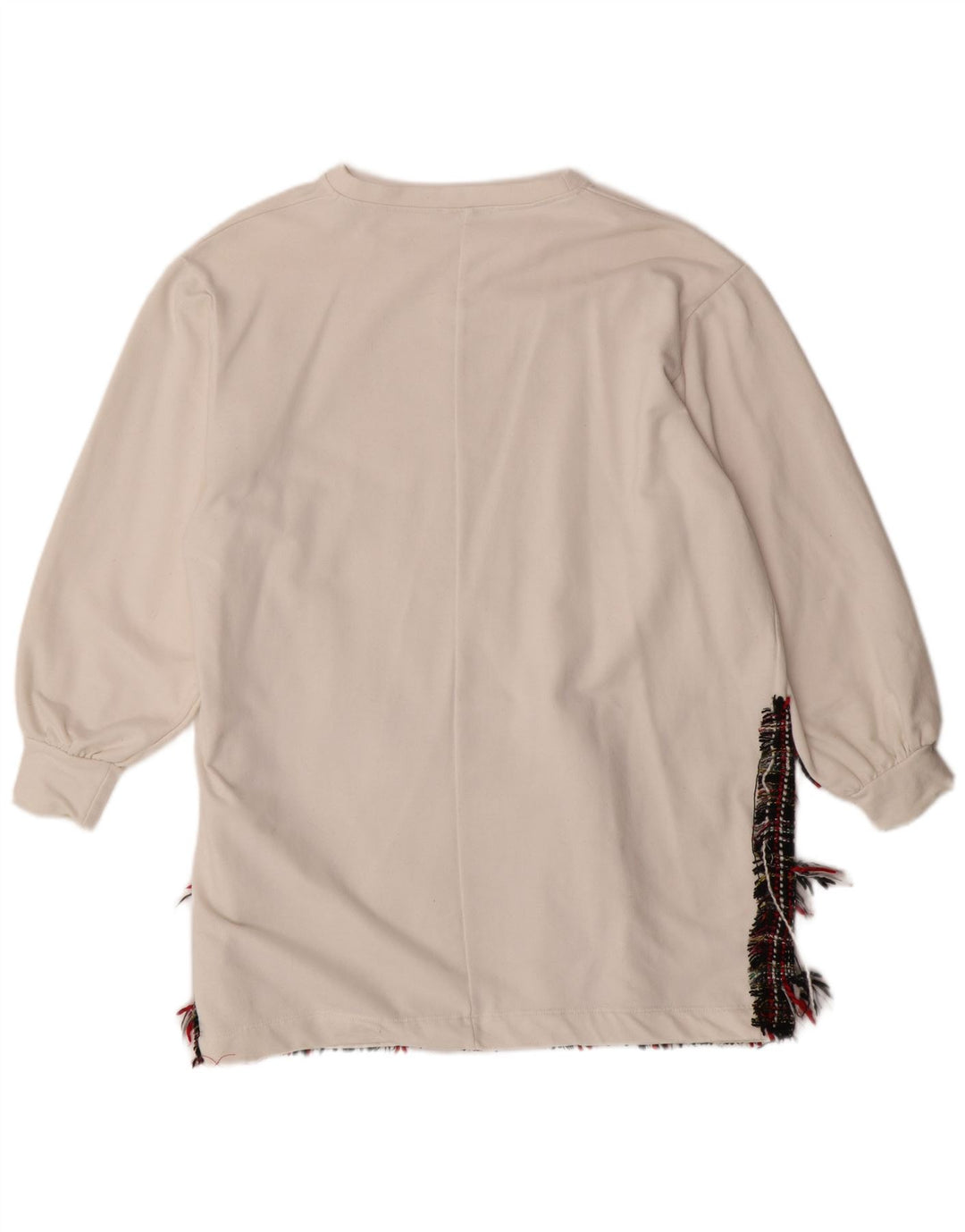 Pulover supradimensionat pentru femei ZARA UK 14 Medium White Colorblock