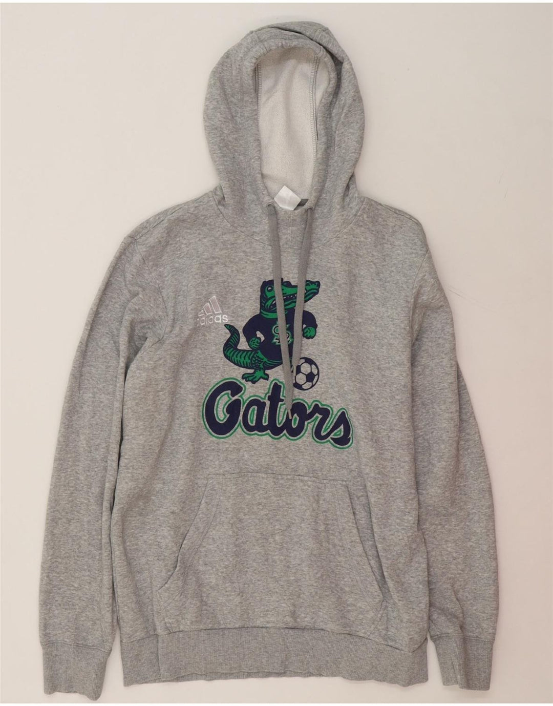 ADIDAS Mens Graphic Hoodie Jumper Medium Grey Cotton Vintage Adidas and Second-Hand Adidas from Messina Hembry 