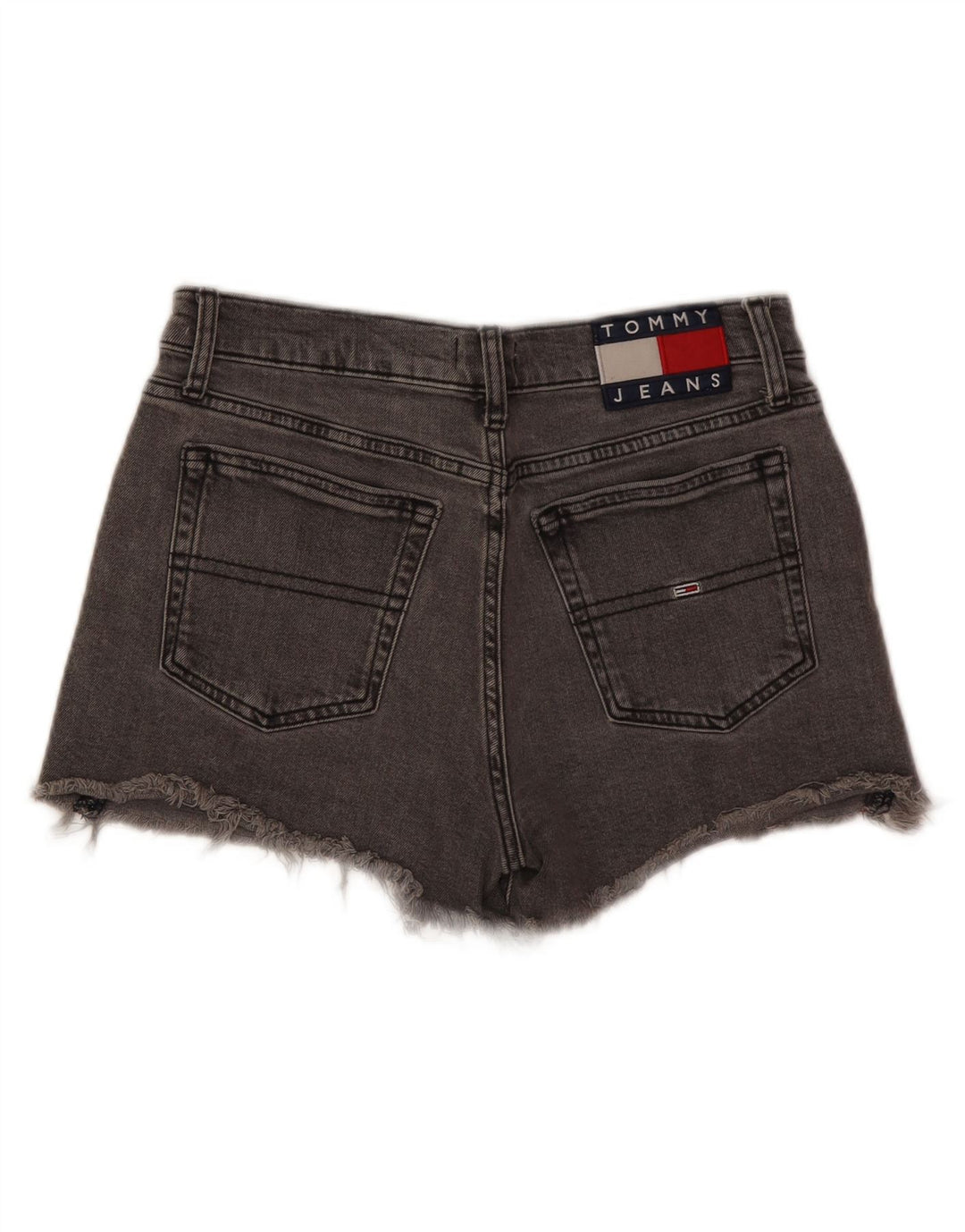 Pantaloni scurți din denim pentru femei Tommy Hilfiger W27, bumbac gri mic